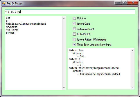 Username More Restrictive